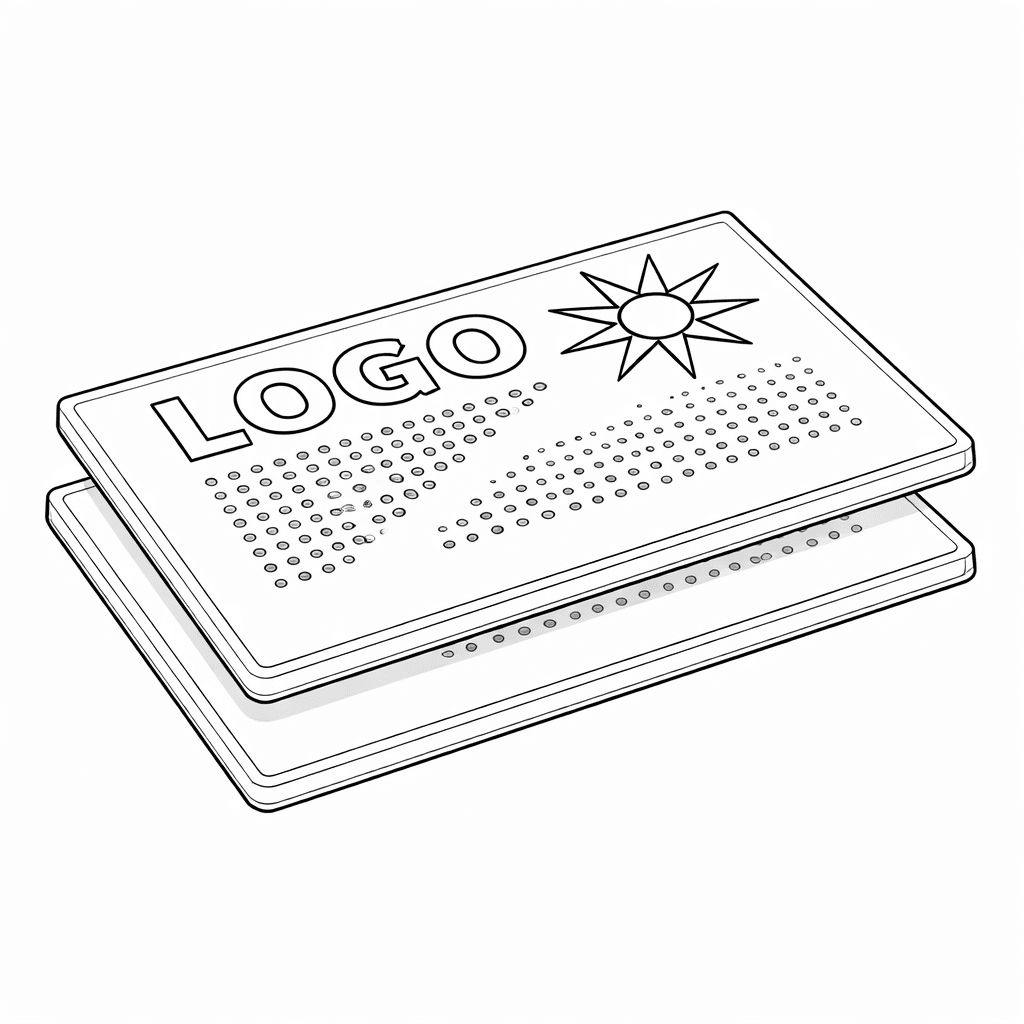 Simplified diagram of a print plate